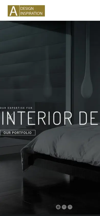 A Design Inspiration website on mobile