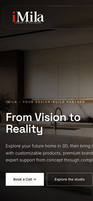 Imila website on mobile