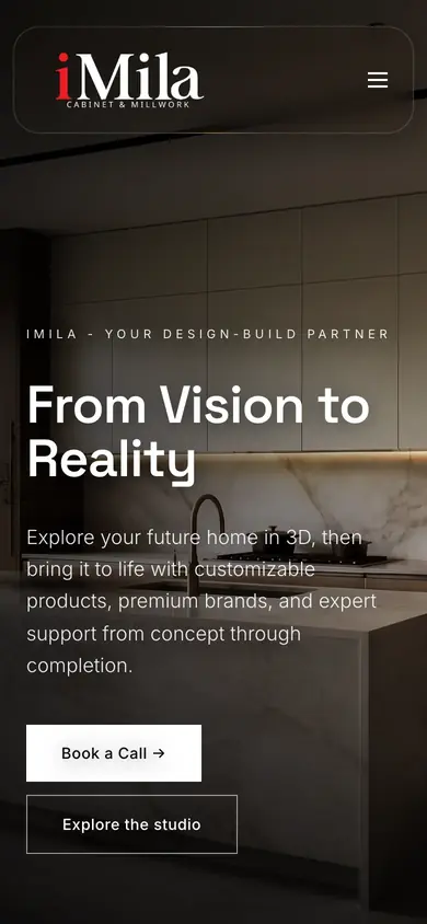 Imila website on mobile