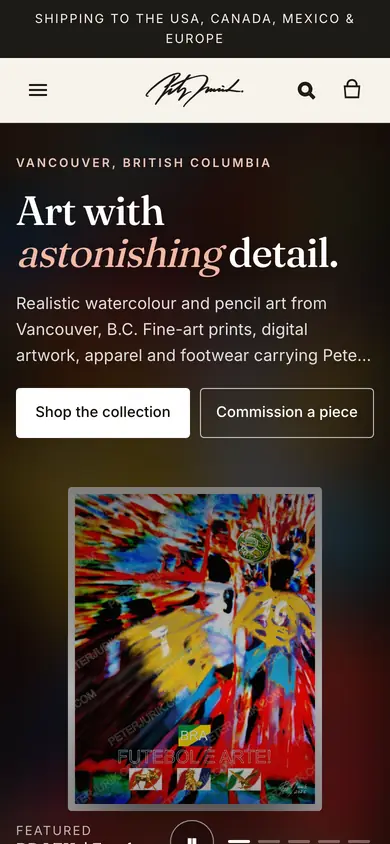 Peter Jurik website on mobile