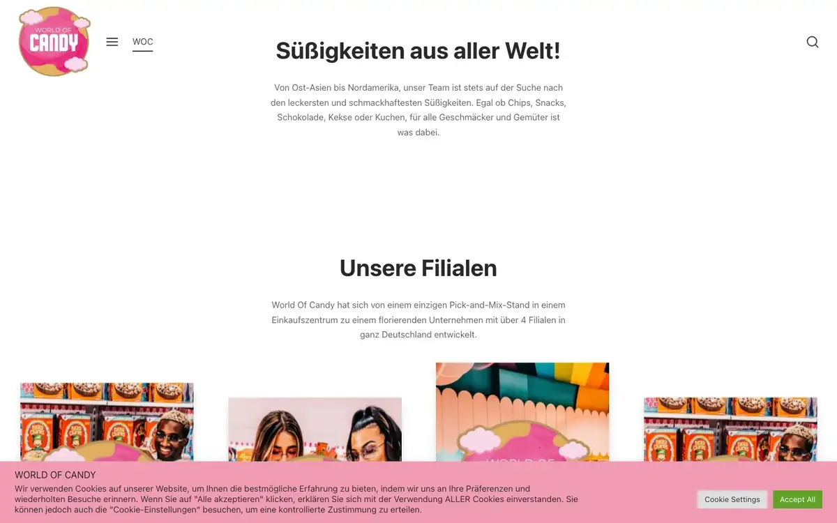World of Candy website on desktop